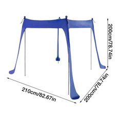 샌드백이 달린 가족 차양 비치 텐트 UPF50 UV 라이크라 야외 캠핑용 대형 캐노피 태양 쉐이드 천막 세트, 04 Black_01 CHINA