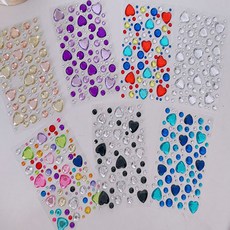 보석 큐빅 비즈 스티커, 1개, 보석스티커 - 별