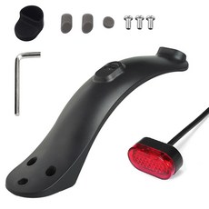 [호환] Xiaomi M365/pro 전동 스쿠터 용 리어 펜더 Mijia Mi 1S 짧은 Ducktail 머드 가드 백 윙 미등, Black Taillight Set, 1개