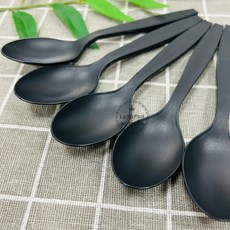 【酷克工具坊】含稅 發票。霧面黑色西餐叉匙50入/包，PP材質高質感免洗餐具，一次性免洗湯匙叉子, 霧面黑 湯匙 50入, 1個