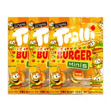 트롤리 미니버거 모양 젤리 50g 3개, 150g, 1개