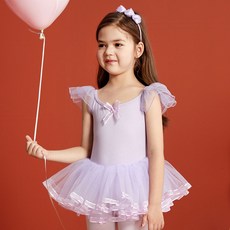 삐삐네옷가게 여아용 리본프릴 민소매 레오타드 발레복