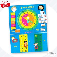 TS7038-K 매직캐슬 몇 시에 무엇을 시간 학습 차트 교육용 시계 벽보 픽앤코501