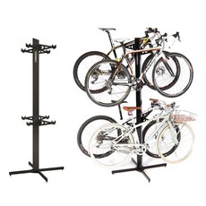 速度公園 Feedback Sports Velo Cache 鋁製輕量化直立式置車架，適用多種車款，節省空間，保護愛車, 1個, 黑色款+擴充包 (可放4台自行車)