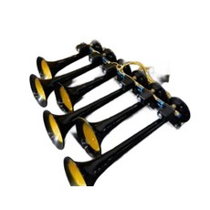 에어혼 아기상어크락션 나팔혼 제어 전기 화물차 음악 여음기 경적 육나팔 크락션 금속, 범용, 6 혼