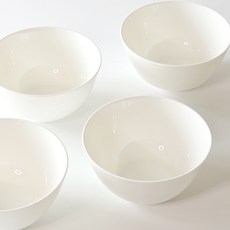 모노 본차이나 올화이트 면기4p세트 라면 냉면 우동 갈비탕, 4개, 화이트
