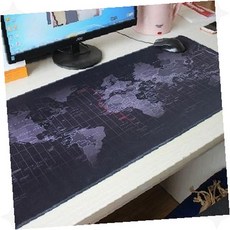 책상 컴퓨터 세계지도 무늬 긴 마우스패드 논슬립 키보드 장패드 게이밍 데스크매트, 상세페이지 참조