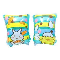 【WEKO】7x12吋兔子小雞游泳手臂圈(手臂圈 浮力圈 臂圈 浮圈 游泳學習圈), 綠色, 1個