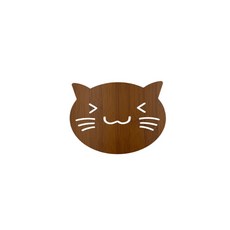 고양이 모양 원목 냄비받침 귀여운 나무 주방 소품 홈카페 감성 인테리어, 1개