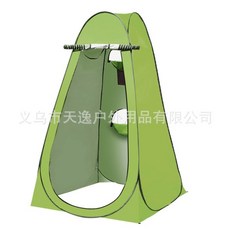 戶外行動淋浴帳 露營釣魚更衣間 簡易便攜衛浴遮蔽帳篷, 單人軍綠-3窗,單人1.2*1.2*1.9米, 1個