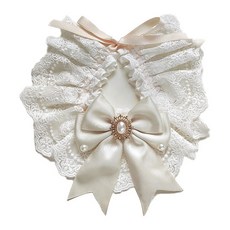 아름조이 프리미엄 반려동물 셔링레이스 케이프, XS, 아이보리 - XS, 1개