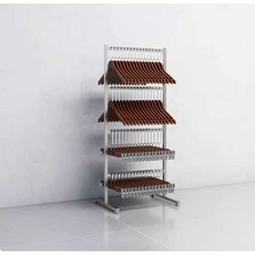 옷걸이보관 행거 거치대 매장용 옷걸이정리대 보관랙, 1. 블랙 (바퀴 포함)