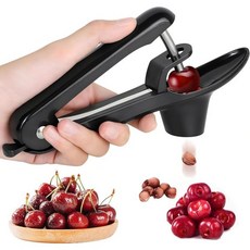 체리 핏터 튼튼한 스테인리스 스틸 올리브 핏터 도구 잼 파이용 이지 프레스 핏 리무버 사용과 청소가 간편합니다, Black