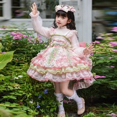 女童洛麗塔洋裝 公主裙 刺繡花嫁裙