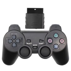 무선 소니 PS2 컨트롤러 2 콘솔 조이스틱 더블 진동 충격 Joypad USB PC 게임 Controle, 02 Black, 1개