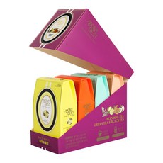 몽베스트 블랜딩 티 녹차&홍차 4가지맛(레몬 얼그레이 블랙티+자몽 복숭아 그린티), 레몬 블랙티 + 자몽 그린티 + 복숭아 그린티 + 얼그레이 블랙티, 4개