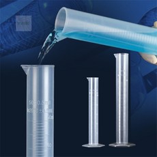 모조리마트 플라스틱 메스실린더 실험용 계량실린더 용량측정컵, 50ml