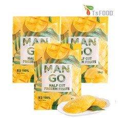 TS FOOD 냉동 망고 하프컷 1kg 3개, 상세설명 참조