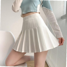 미디스커트 여자 속바지 내장 짧은 주름 플리츠 미니 스커트