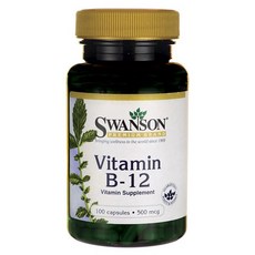 Swanson 斯旺森 維生素B-12膠囊 500mcg, 100顆, 1罐
