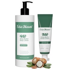 ÉCLAT NATUREL 시어 버터 핸드 크림 45% 버터와 비타민 E 모이스처라이저로 제작 딥 모이스처라이징 드라이 미니 로션 여행용 사이즈 29.6ml 1온스 1팩 221, Vitamin E