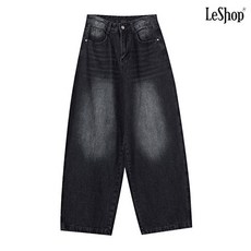 르샵 워싱 데님 와이드 팬츠 (DP1TA010A)