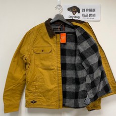 Superdry 獵裝外套 加厚格紋內襯 純棉重磅燈芯絨翻領夾克, 復古芥末黃,S, 1個