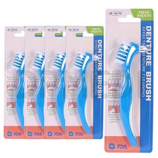 덴쳐 부러쉬 틀니 칫솔, 1개입, 5개