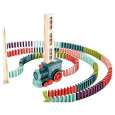 多米諾骨牌小火車，兒童益智玩具，自動排列骨牌，安全無毒材質, 多米諾骨牌小火車, 1個