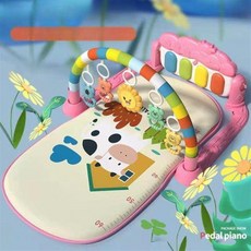 오유상점 아기플레이짐 유아용 놀이매트 장난감, 1개, 소 무늬 레드 피트니스 스탠드