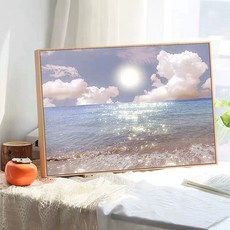 풍경 diy 십자수 큐빅 취미 보석 원형비즈 액자, 예술 질감 방수, 30x40, 가로형 03