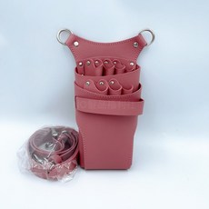 《NC髮品福利社》真皮剪刀包 刀包 牛皮 美髮 設計師專用 剪刀收納 腰包 肩背, 上大U型-粉色, 1個