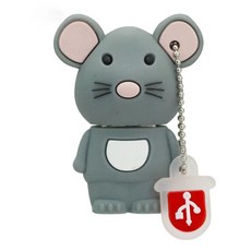 조디악 플래시 드라이브 디스크 동물 녹색 뱀 닭 병아리 토끼 말 원숭이 메모리 스틱 펜, 1. Rat, 1개