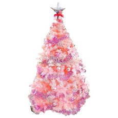 摩達客 豪華版聖誕樹配件組, 粉紅色 + 銀紫色, 1組