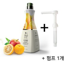 (펌프증정)웰파인 더진한 유자애플농축액, 1.5kg, 2개