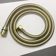 髮絲紋金色手噴手持花灑 不鏽鋼蓮蓬頭軟管配件 四分金色, 水管