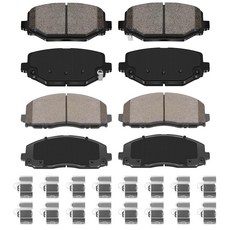 HYFTJYZ 2008-2009 폰티악 G8과 호환되는 세라믹 전면 브레이크 패드 자동차용 자동차 교체 패드 세트 신뢰할 수 있는 정지력 쉬운 교체 삐걱거림 없음 오래, HZ1589+HZ1596