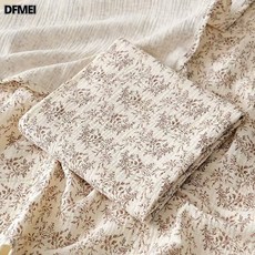 DFMEI 嬰兒包單a類純棉紗布新生兒襁褓巾雙層產房嬰幼兒蓋毯兒童包被, 木槿(雙層包單)