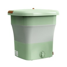 迷你摺疊洗衣機，輕巧便攜，一鍵啟動，多功能用途，節能省電, 綠色瀝水籃+水管+紫光殺菌, 32A001445