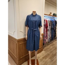 비꼴리끄 데님 배색 원피스 B232WO1130_s 656455