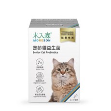 MORESON 木入森 熟齡貓益生菌 7+ 熟齡專用 消化力 活力管理 獸醫推薦, 1個, 腸道健康/乳酸菌, 15份