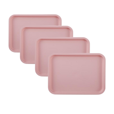 모던 심플 플레이트 트레이 4p, 핑크, 1세트