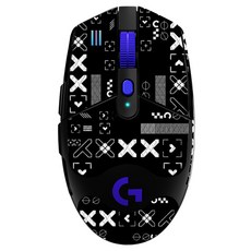 로지텍 G304 X C타입 충전식 경량 무선 마우스, 블랙 + 프린티드