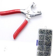 수예용 스냅단추 펀칭공구 다양한 사이즈 똑딱단추 부속품 보관함 포함 의류수선, 1개, 상세페이지 참조