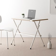 실버미어 1인 책상 식탁 접이식 테이블, 2인용, 04_화이트(타원형)