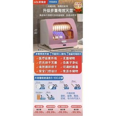 원룸 무설치 소형 주방 식기류 소독 식기세척기, 다른, 60L 로즈 골드 (자외선)