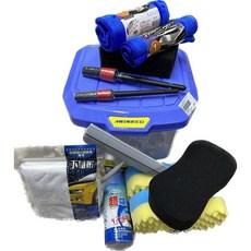 【日本 BOSITE MIRAREED】超值組合美容桶12件組 可承重水桶 汽車清潔美容, 1個, 藍色