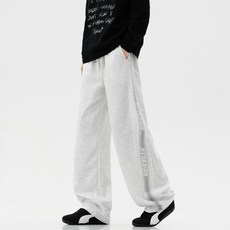 RYDESIGN 直筒印花籃球褲 高街運動休閒長褲 寬鬆學生衛褲 男款 - 2026冬季新款