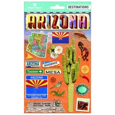 Paper House Productions STDM-2022E Travel Arizona 2D Stickers 3 Pack
