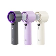 迷你手持風扇，數位顯示，多段風速，便攜式涼風扇，多色可選, 紫色, 半導體冰敷手持風扇